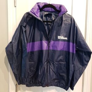 Wilson Vintage Blue and Purple Athletic Windbreaker